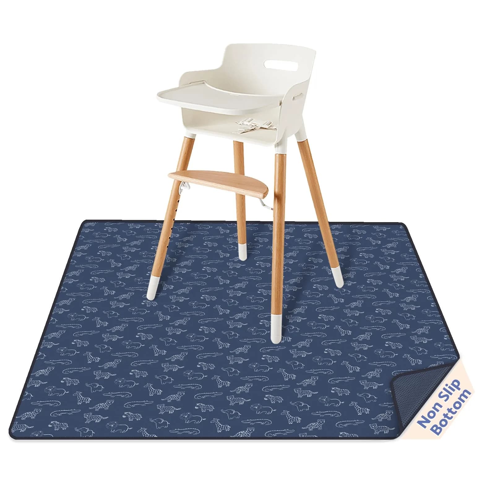 Blissful Diary Baby Splat Mat 128cm (50.4 Inch) | Easy Clean Waterproof Floor Protector for High Chairs & Playtime - main product image