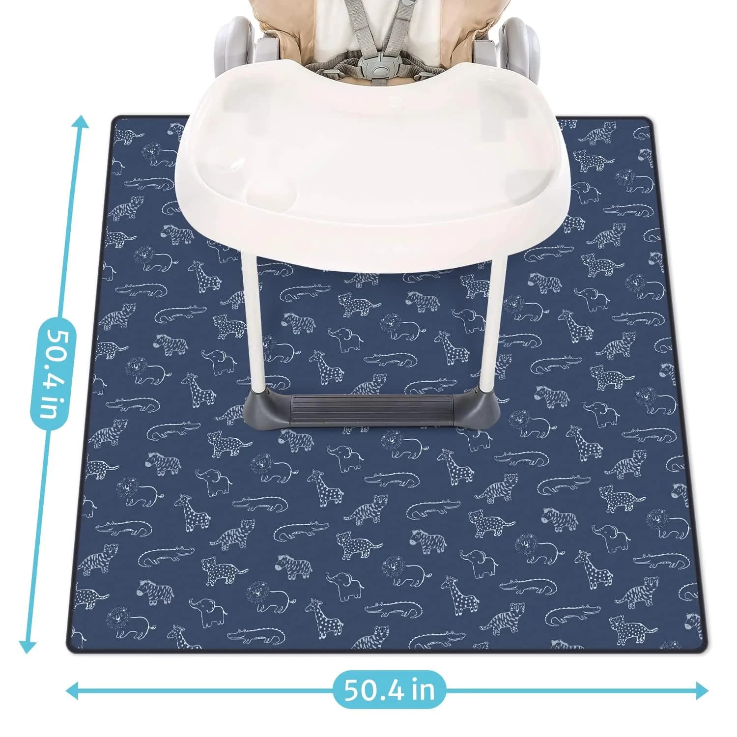 Blissful Diary Baby Splat Mat 128cm (50.4 Inch) | Easy Clean Waterproof Floor Protector for High Chairs & Playtime - view 3