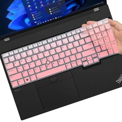 MUBUY-GOL Ombrepink Keyboard Skin for Lenovo ThinkPad T16 P16 E16 16-inch Laptops | US Keyboard Layout thumbnail 1