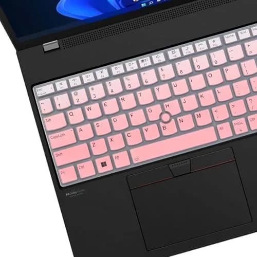 MUBUY-GOL Ombrepink Keyboard Skin for Lenovo ThinkPad T16 P16 E16 16-inch Laptops | US Keyboard Layout thumbnail 3
