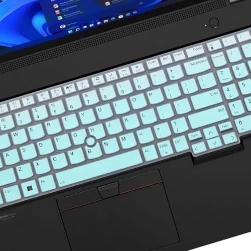 MUBUY-GOL Mint Green Keyboard Skin for Lenovo ThinkPad T16 P16 P16s L15 Gen 4/3 16" 15.6" (2-Pack) thumbnail 4