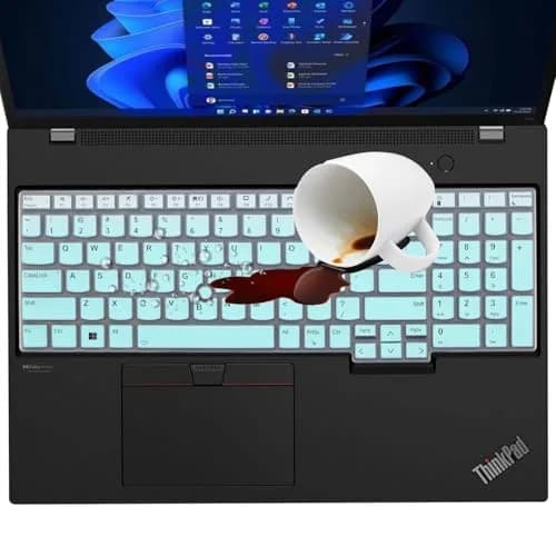 MUBUY-GOL Mint Green Keyboard Skin for Lenovo ThinkPad T16 P16 P16s L15 Gen 4/3 16" 15.6" (2-Pack) thumbnail 7