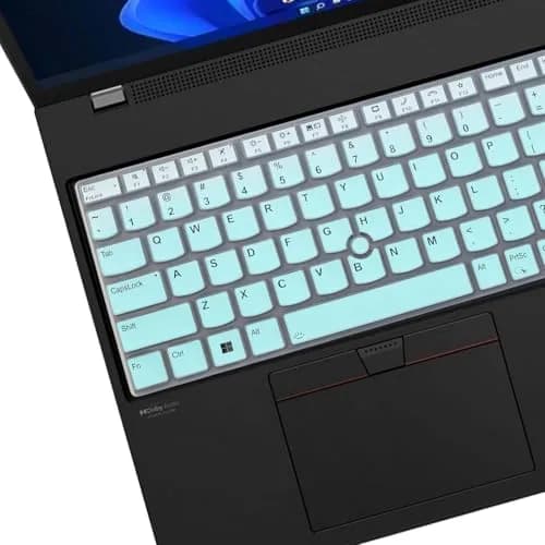 MUBUY-GOL Mint Green Keyboard Skin for Lenovo ThinkPad T16 P16 P16s L15 Gen 4/3 16" 15.6" (2-Pack) thumbnail 3