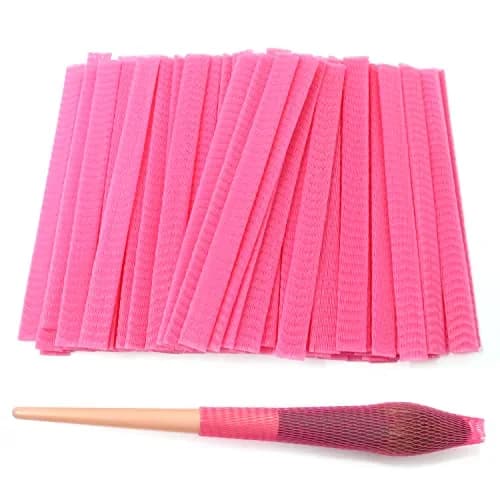 Honbay 100PCS Makeup Brush Protector Mesh Covers (12x1cm / 4.7x0.4 Inch) | Reusable Expandable Covers for Brushes & Tassels thumbnail 1