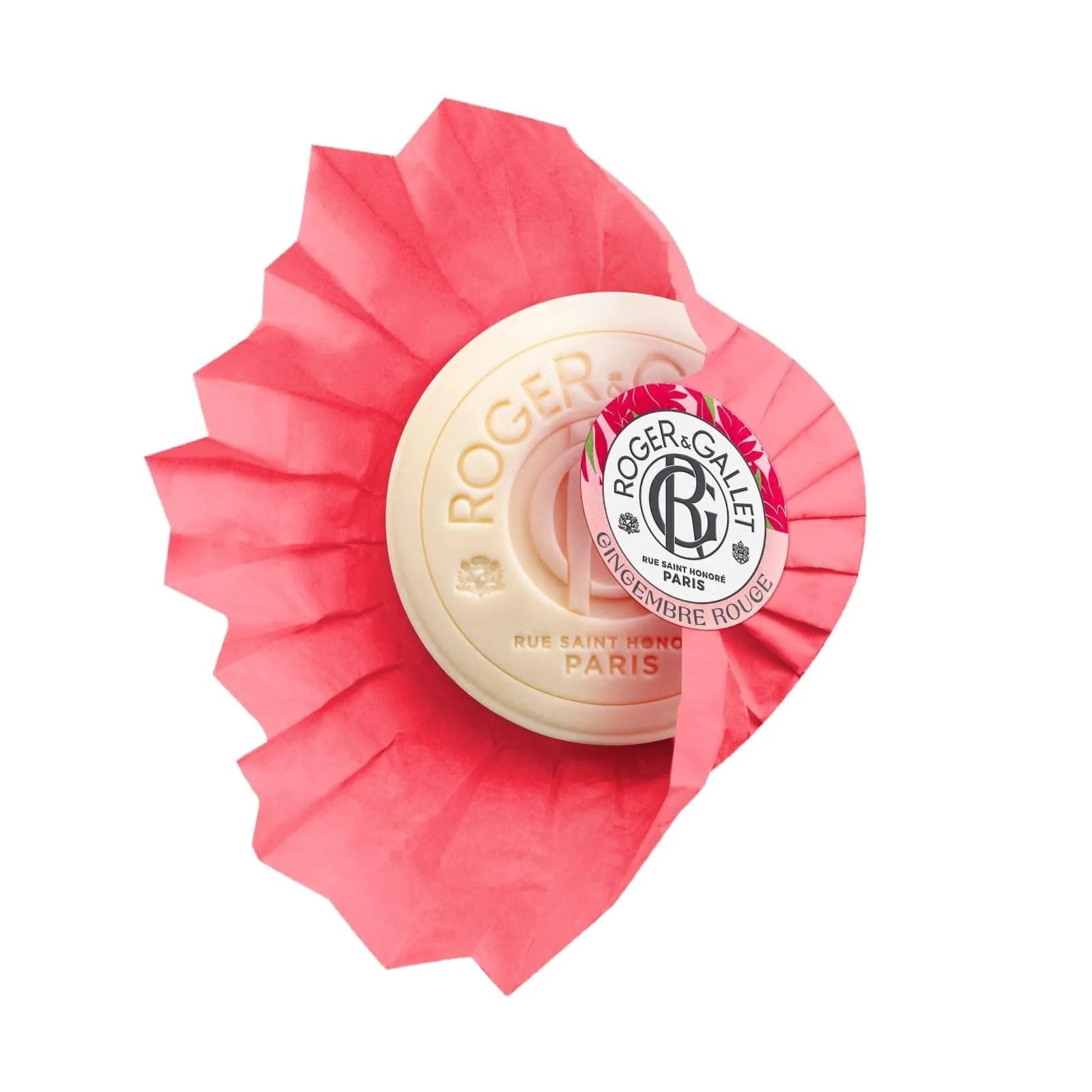 ROGER & GALLET Gingembre Rouge Perfumed Soap 3.5 oz | French Craftsmanship & Citrus Fragrance — 3.5 Ounce