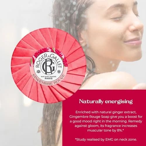 ROGER & GALLET Gingembre Rouge Perfumed Soap 3.5 oz | French Craftsmanship & Citrus Fragrance thumbnail 5