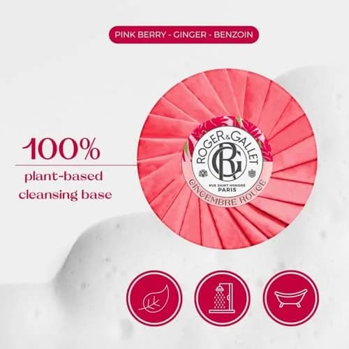 ROGER & GALLET Gingembre Rouge Perfumed Soap 3.5 oz | French Craftsmanship & Citrus Fragrance thumbnail 3