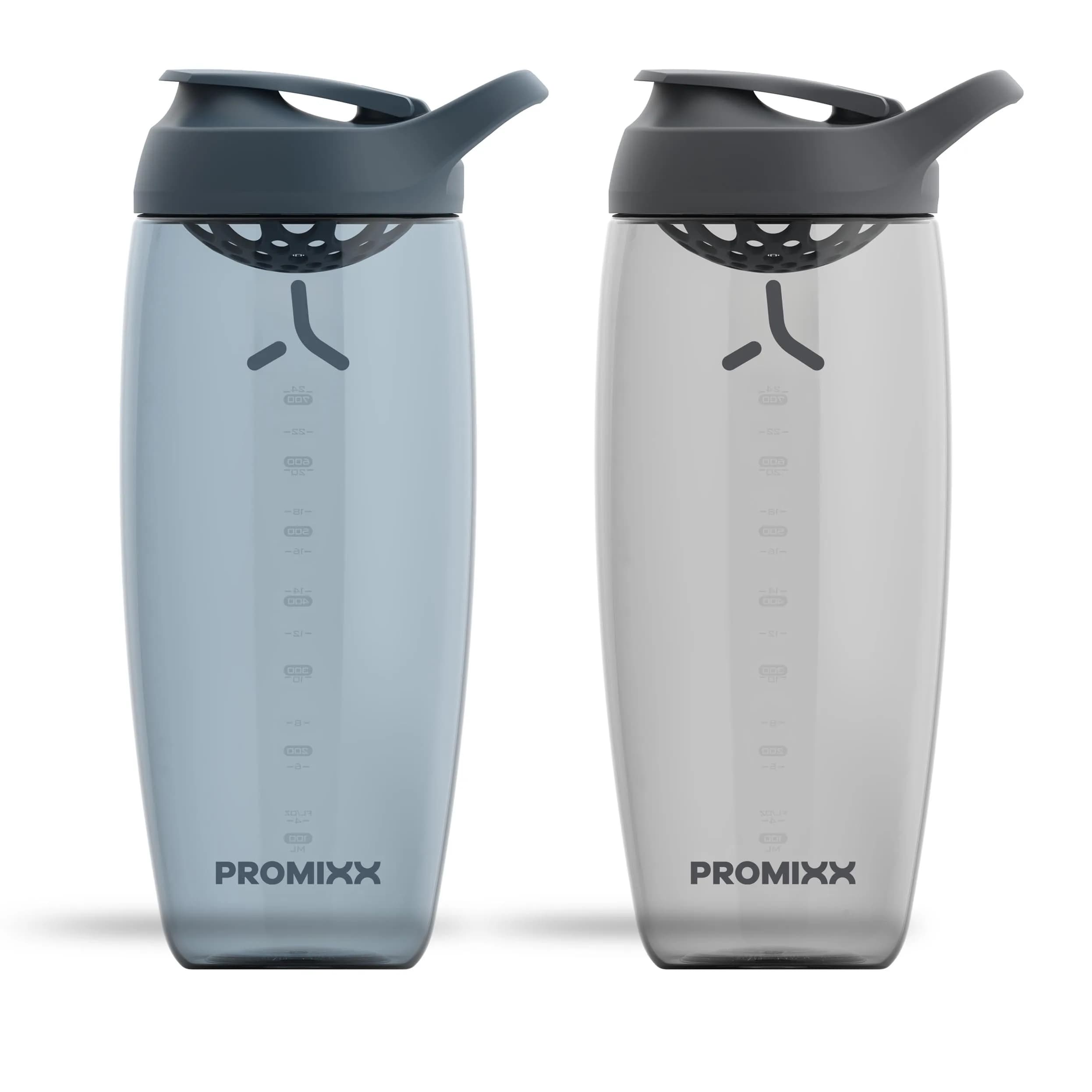PROMIXX Pursuit Graphite Gray + Midnight Blue 32 oz Shaker Bottle (2-Pack) | Silent Mixer, Leak-Proof - main product image