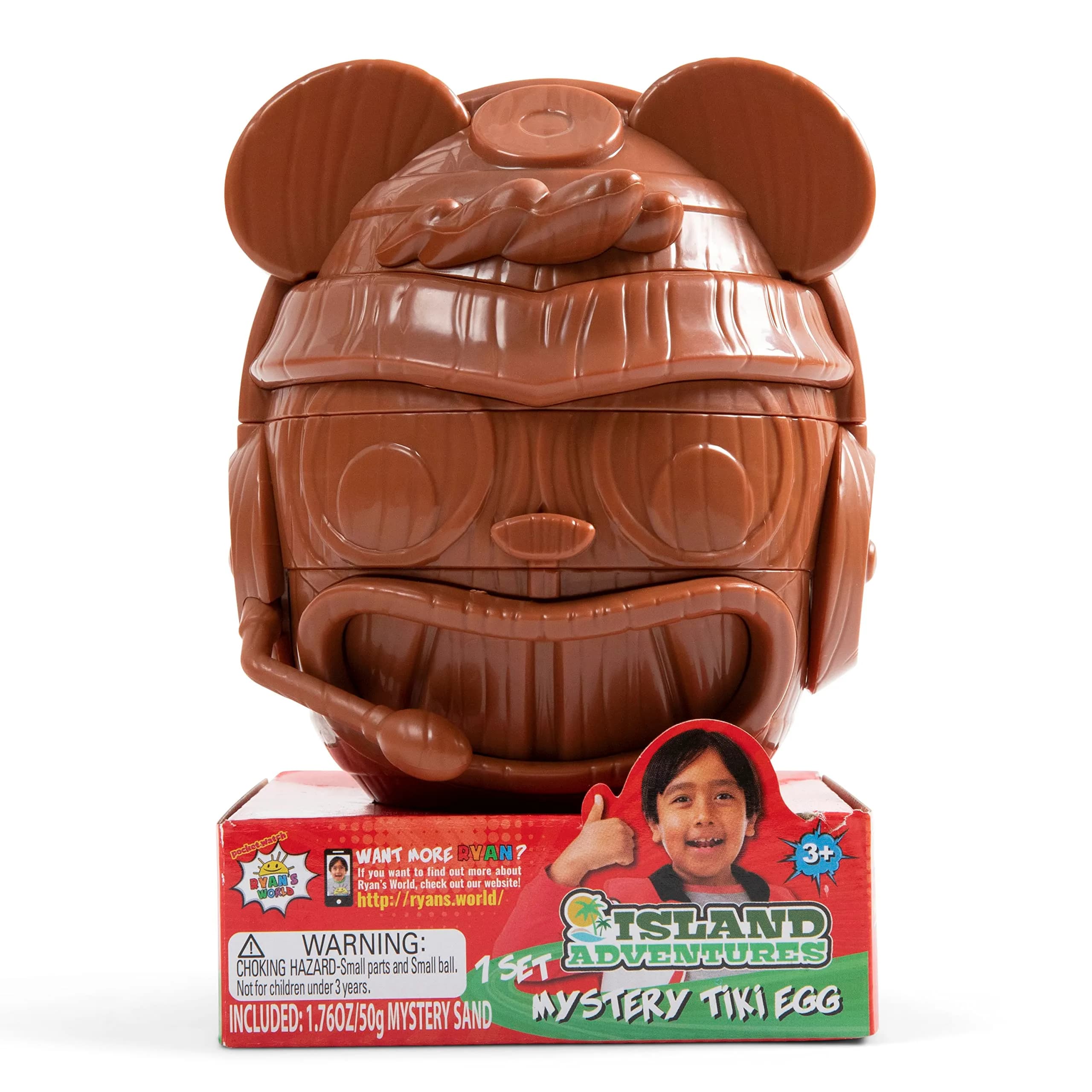 Ryan's World Island Adventures Mystery Tiki Egg | Collectable Surprise Toy for Kids Aged 3+ — Brown