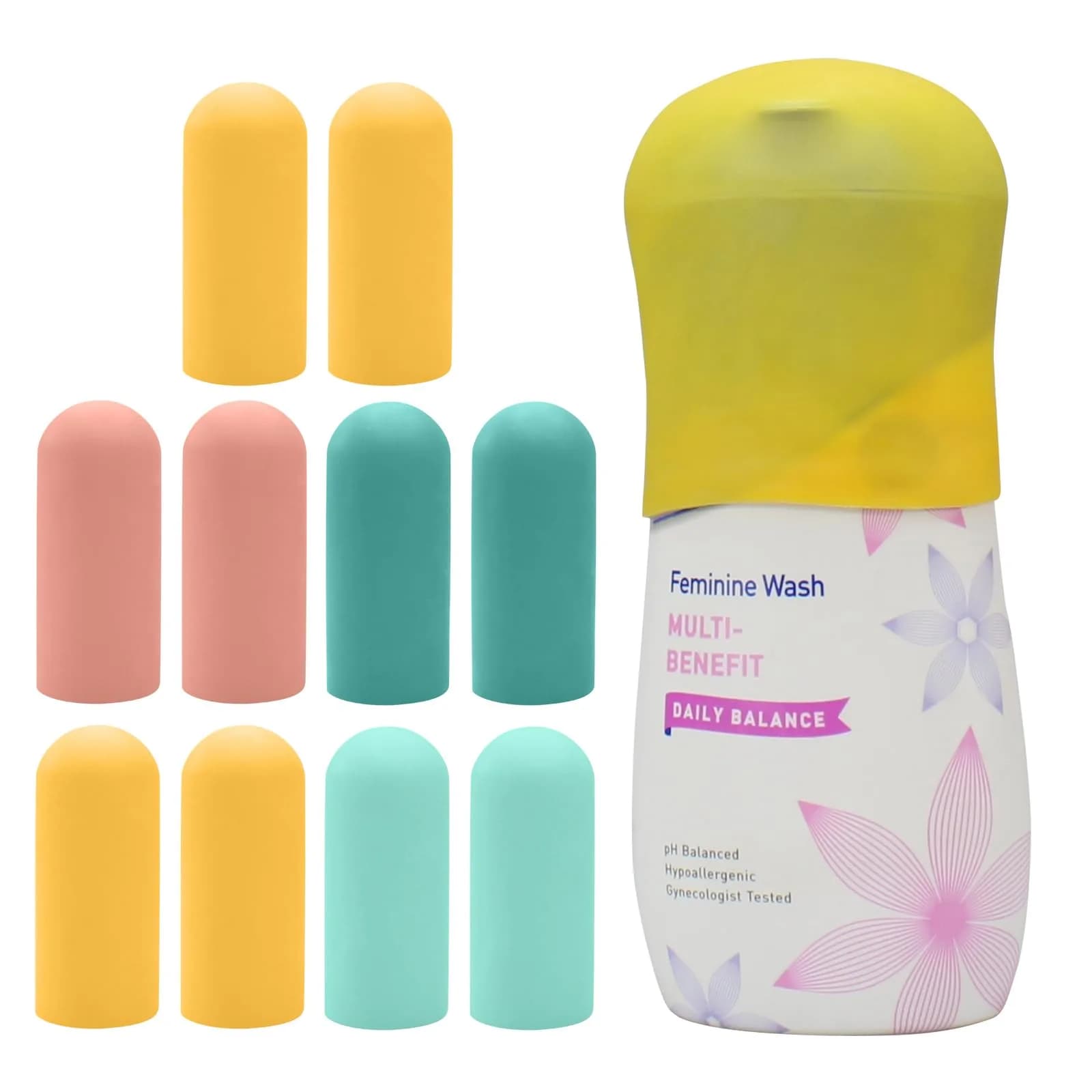 TRANOMOS 10 Pack Silicone Bottle Covers Travel Essentials for Women Men, Leak Proof, 2.2x1.18 inch | Travel Size Toiletries Accessories - main product image