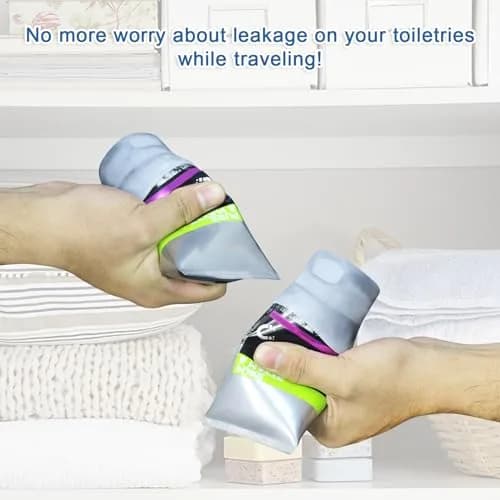 TRANOMOS Silicone Bottle Cover 32 Pack | Leak Proof Travel Toiletries Essential for Women Men thumbnail 5