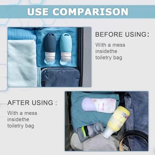 TRANOMOS Silicone Bottle Cover 32 Pack | Leak Proof Travel Toiletries Essential for Women Men thumbnail 6