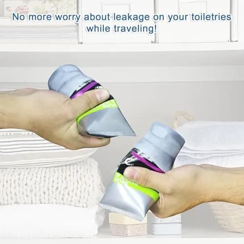 TRANOMOS Silicone Bottle Cover for Travel Toiletries | Leak Proof, Reusable, Compact (70-120 chars) thumbnail 5