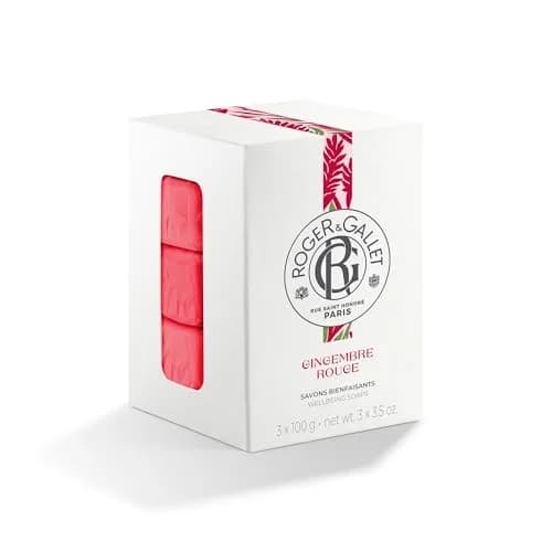 ROGER & GALLET Gingembre Rouge Perfumed Soap 3.5 oz | French craftsmanship, citrus aroma, luxurious foam thumbnail 1