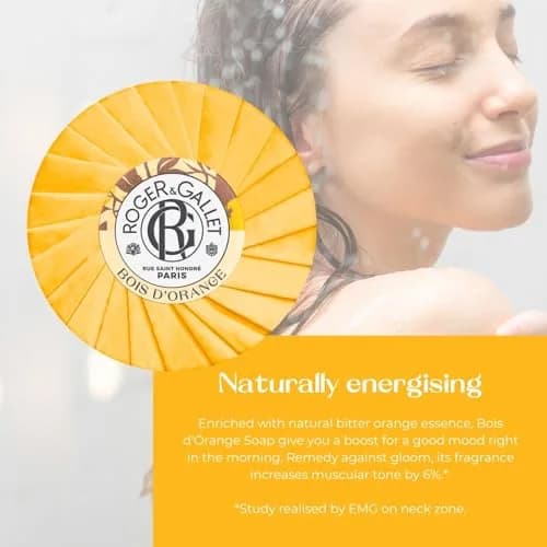 ROGER & GALLET Bois d'Orange Perfumed Soap, 100 g | French craftsmanship, natural ingredients, citrus aroma thumbnail 5