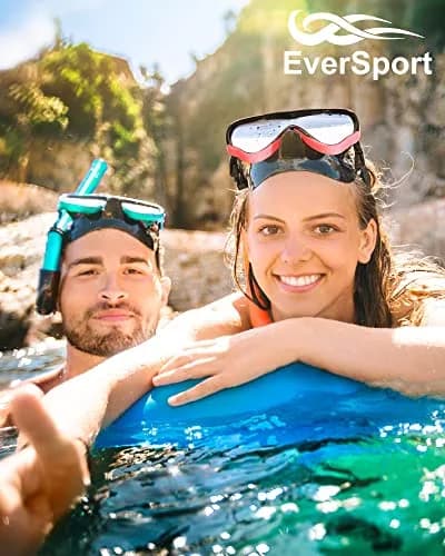 EverSport Adult Swimming Goggles with Nose Cover & Clear Wide View Tempered Glass Lens | Anti-Fog, No Leak thumbnail 6