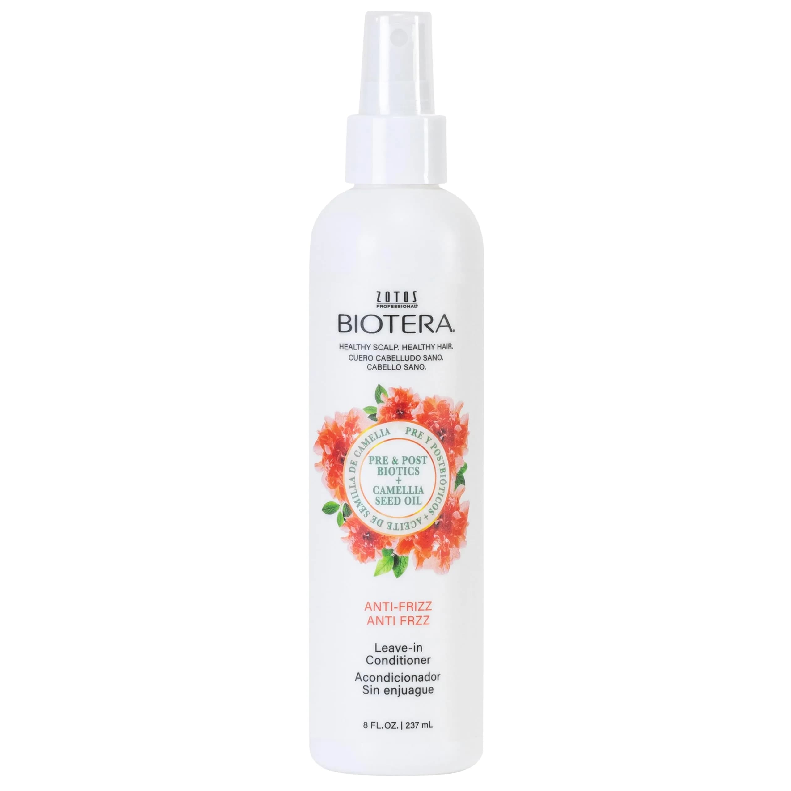 Biotera Anti-Frizz Leave-In Conditioner for Frizzy, Unruly Hair – Deep Hydration & Control, 8 Fl Oz — White