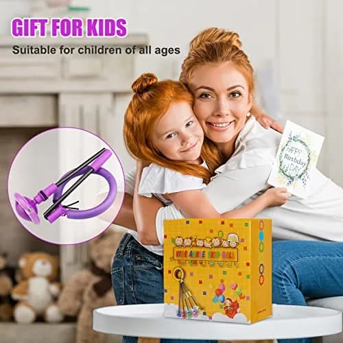 Chridark Ankle Skip Ball with Flash Wheel, Portable Foldable Toy for Kids & Adults (Purple, 1 Unit) thumbnail 7