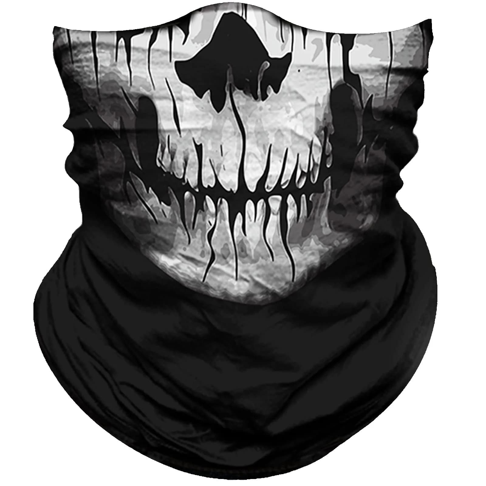 Obacle Skull Face Mask Thin Skeleton Mask 25cm (9.8in) x 50cm (19.7in) | UV Protection for Riding - main product image