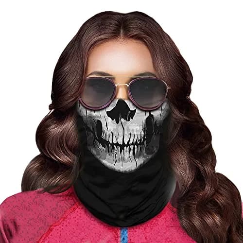 Obacle Skull Face Mask Thin Skeleton Mask 25cm (9.8in) x 50cm (19.7in) | UV Protection for Riding thumbnail 4