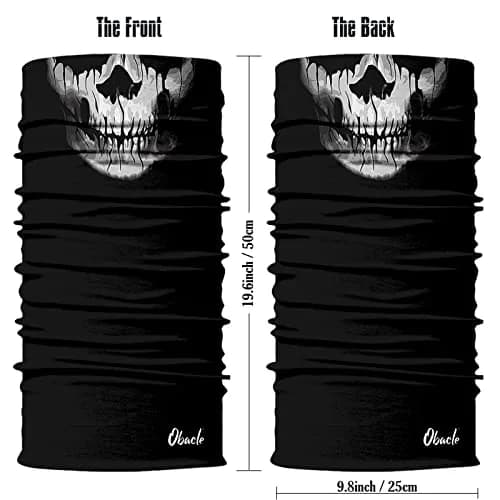 Obacle Skull Face Mask Thin Skeleton Mask 25cm (9.8in) x 50cm (19.7in) | UV Protection for Riding thumbnail 2