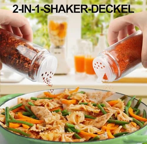 AISIPRIN Glass Spice Jars with Labels 4oz | Airtight Bamboo Lids & Accessories (70-120 chars) thumbnail 5