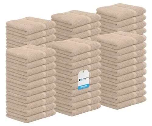 Avalon Towels Cotton Washcloths 12x12 Inches Pack of 60 | Soft & Absorbent Face Towels for Home & Spa thumbnail 1