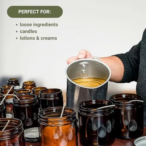Nature Packaged Glass Amber 8oz Jar | Leak-Proof, Sun-Protected, Reusable (70-120 chars) thumbnail 5
