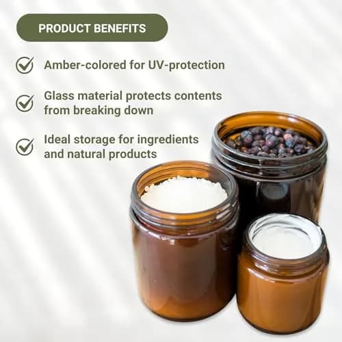 Nature Packaged Glass Amber 8oz Jar | Leak-Proof, Sun-Protected, Reusable (70-120 chars) thumbnail 3