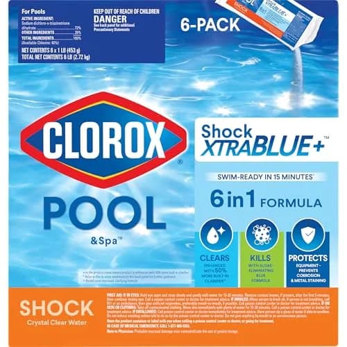Clorox Pool&Spa Shock XtraBlue2 12-Pack | Kills Bacteria & Algae, Swim-Ready in 15 Minutes thumbnail 1