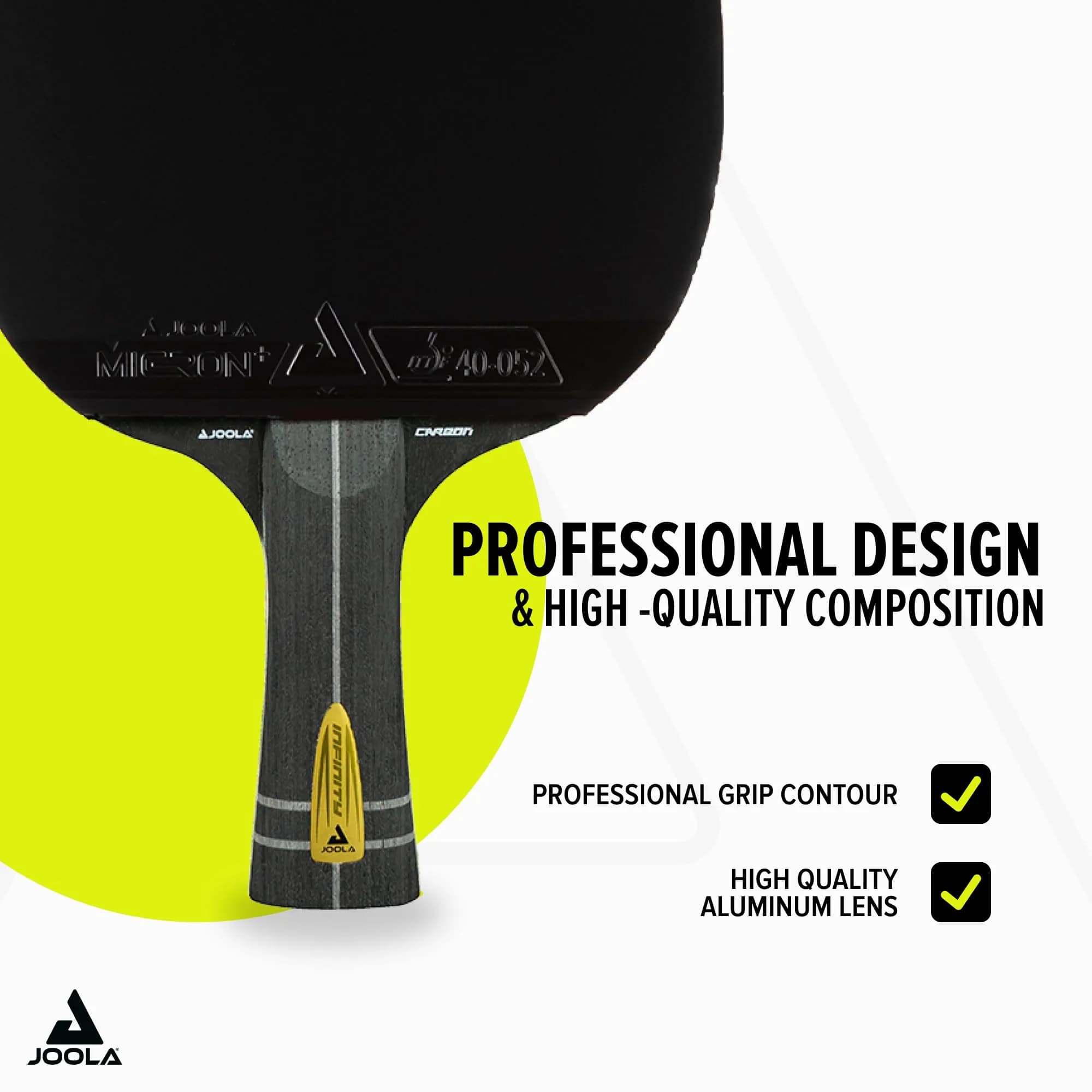 JOOLA Infinity Carbon Professional Ping Pong Paddle with Ergonomic Grip - ITTF Approved - 29.5cm (11.61in) | Advanced Control & Speed - view 4