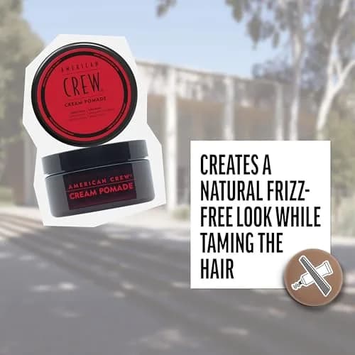 American Crew Men's Hair Cream Pomade, Light Hold, Low Shine, 3 oz (88.7 ml) | Natural Look Styling thumbnail 4
