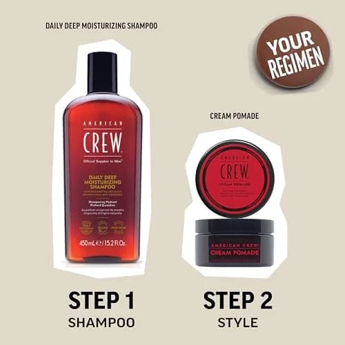 American Crew Men's Hair Cream Pomade, Light Hold, Low Shine, 3 oz (88.7 ml) | Natural Look Styling thumbnail 6
