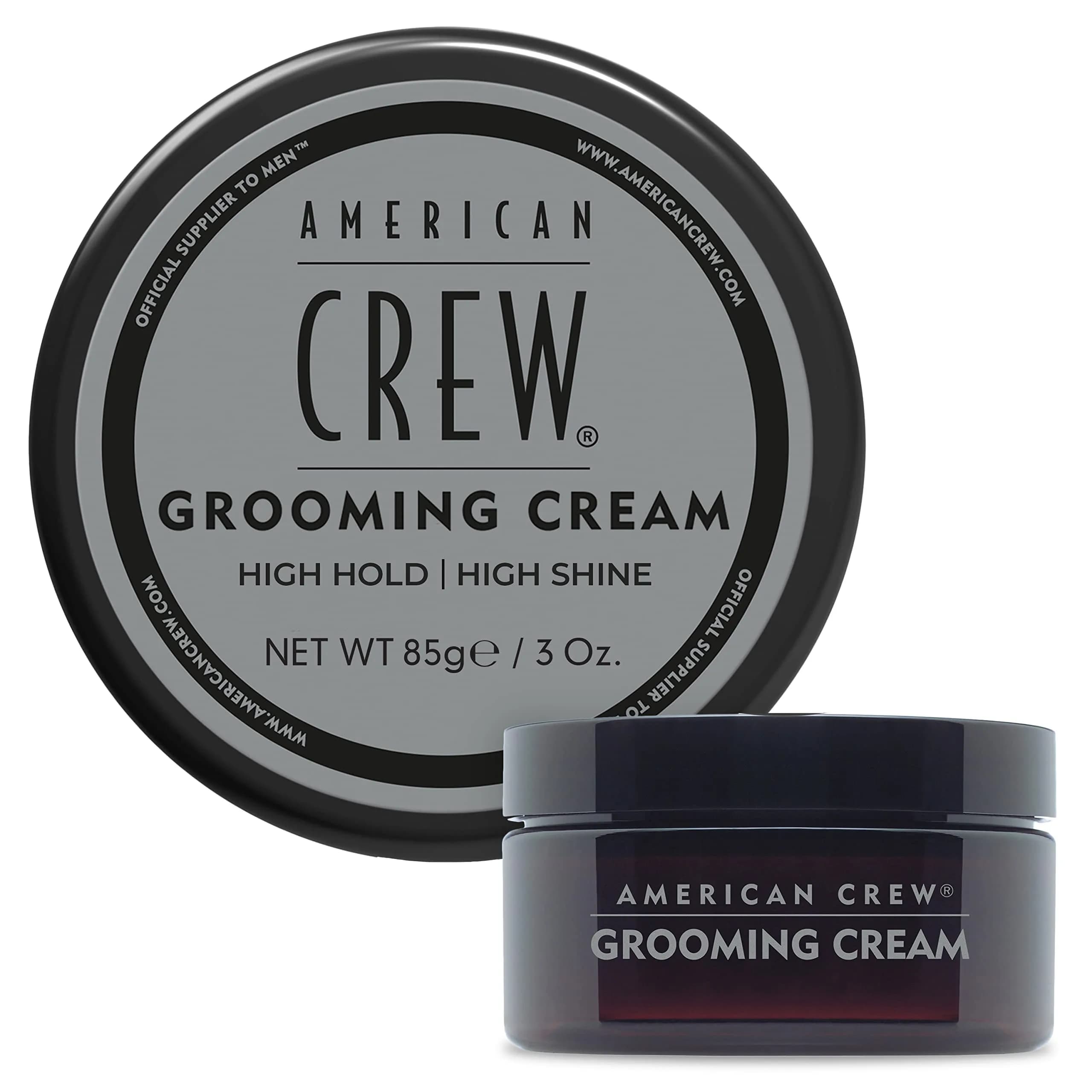 American Crew Men's Grooming Cream High Hold High Shine 85g (3 oz) | Styles Hair with Moisture Repelling Formula — All