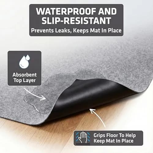 Drymate Washable Pee Pads for Dogs (29x36 Inch, 2-Pack) | Absorbent, Waterproof, Slip-Resistant Pet Training Mats thumbnail 3