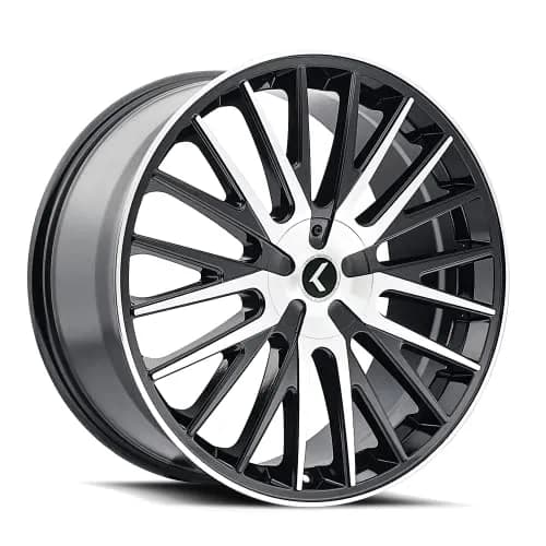 KRAZE KR185 Double Down Black Wheel Machined 22x8.5 | Impactful Alloy Wheel for Indian SUVs thumbnail 1