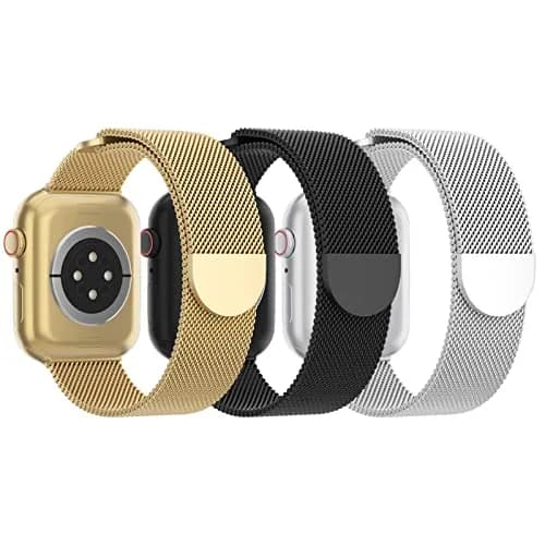 Steezrd Stainless Steel Mesh Magnetic Loop Bands for Apple Watch 38mm 40mm 41mm 42mm 44mm 45mm 49mm | Magnetic, Adjustable, Durable thumbnail 1