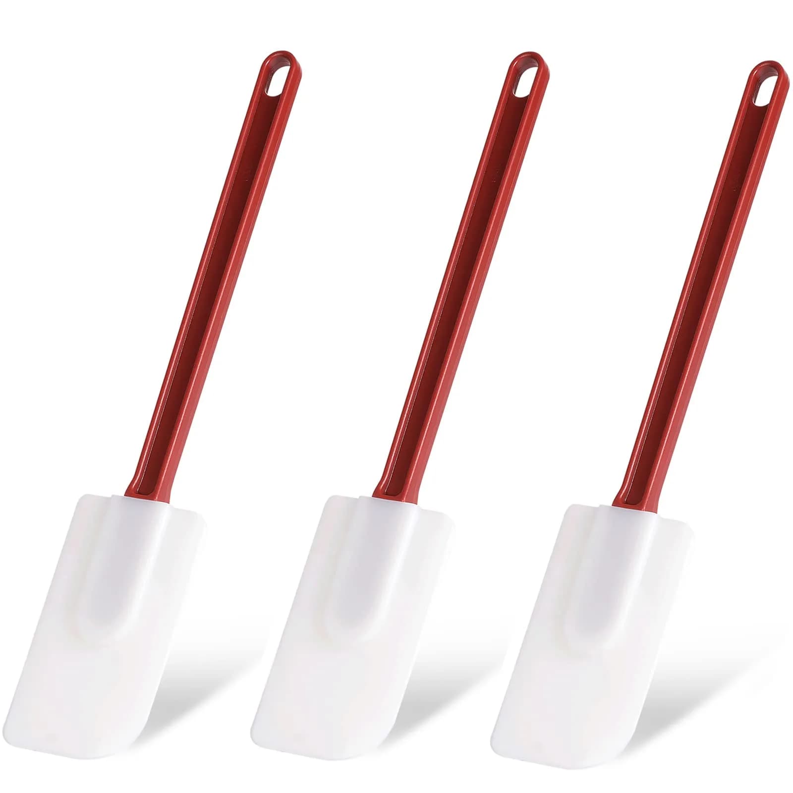 heffiso 3 PCS Commercial Grade Heat Resistant Silicone Spatulas | 9.5-Inch Nonstick BPA-Free Kitchen Utensils — 3 Scrapers (9.5 Inches)