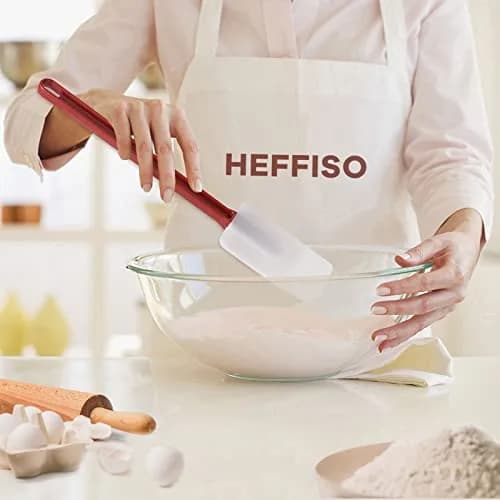 heffiso 3 PCS Commercial Grade Heat Resistant Silicone Spatulas | 9.5-Inch Nonstick BPA-Free Kitchen Utensils thumbnail 2
