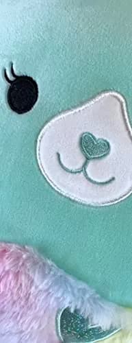 Squishmallows Corinna Teal Tabby Cat 11 Inch Plush | Rainbow Fuzzy Ears & Heart Belly thumbnail 5