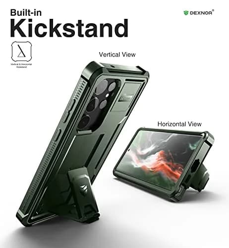 Dexnor Full Body Case for Samsung Galaxy S23 Ultra 5G/6.8 inches | Military Grade Protection with Built-in Screen Protector & Kickstand thumbnail 4