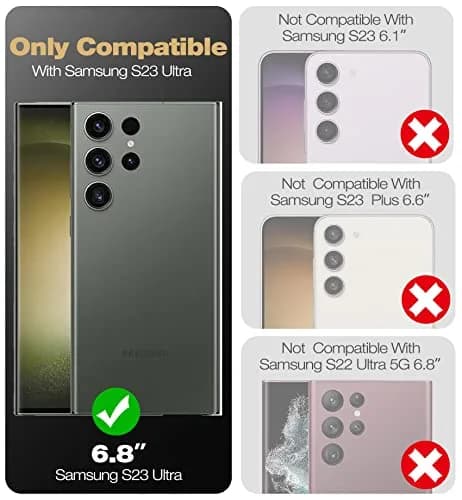 Dexnor Full Body Case for Samsung Galaxy S23 Ultra 5G/6.8 inches | Military Grade Protection with Built-in Screen Protector & Kickstand thumbnail 2