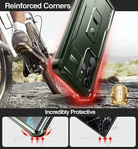 Dexnor Full Body Case for Samsung Galaxy S23 Ultra 5G/6.8 inches | Military Grade Protection with Built-in Screen Protector & Kickstand thumbnail 3