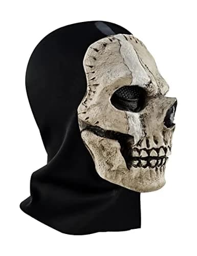 Masfrida Ghost Skull Full Face Mask | Unisex, Polyester, Latex, One Size thumbnail 4