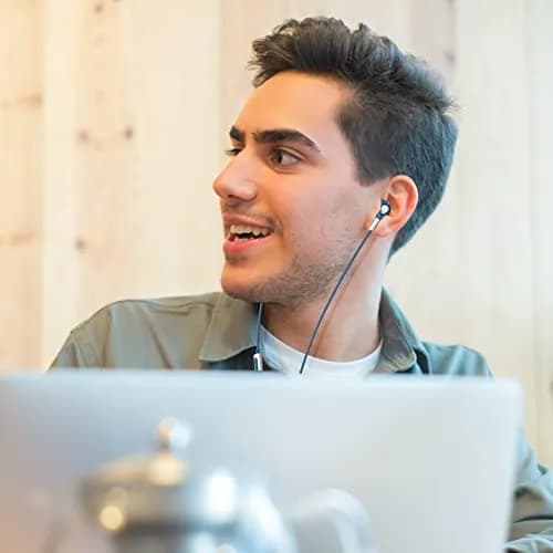 BENEWY Wired USB C Headphones with Mic & Volume Control, 1.2m Tangle-Free Cable, 14.2mm Dynamic Drivers | Blue thumbnail 9