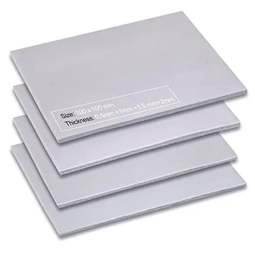 Aairhut 4 Pack 13 W/m.K Thermal Pads 100x100mm | Silicone Cooling Heat Resistance for PC & Consoles thumbnail 1
