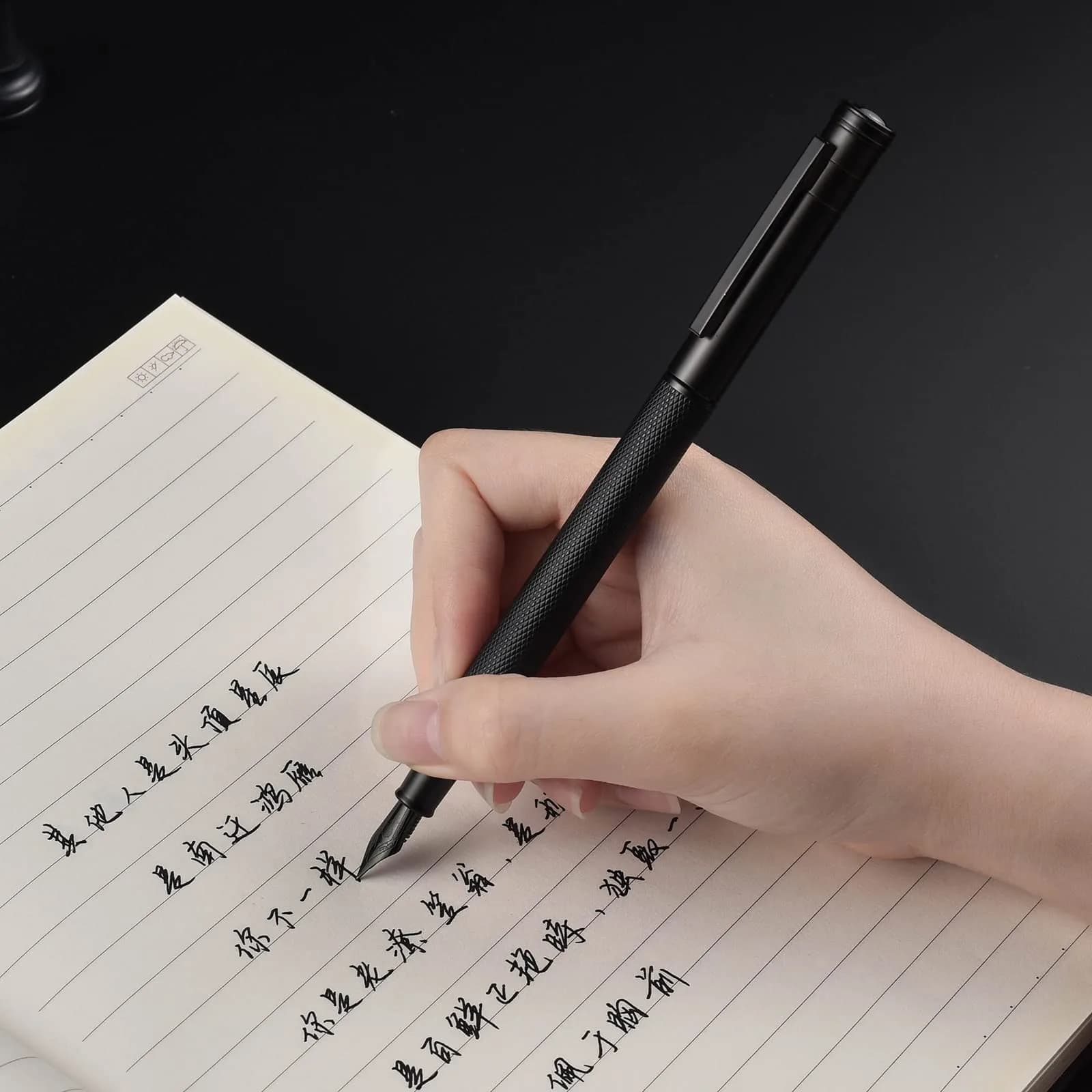 Asvine Black Forest Fountain Pen Blade Nib 13.8cm (5.43in) | Smooth Ink Flow for Calligraphy - view 5