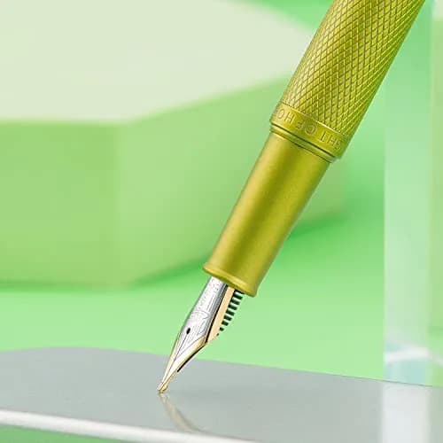 Asvine Mustard Yellow Blade Nib Fountain Pen 138mm (5.43 in) | Calligraphy Writing Instrument thumbnail 9