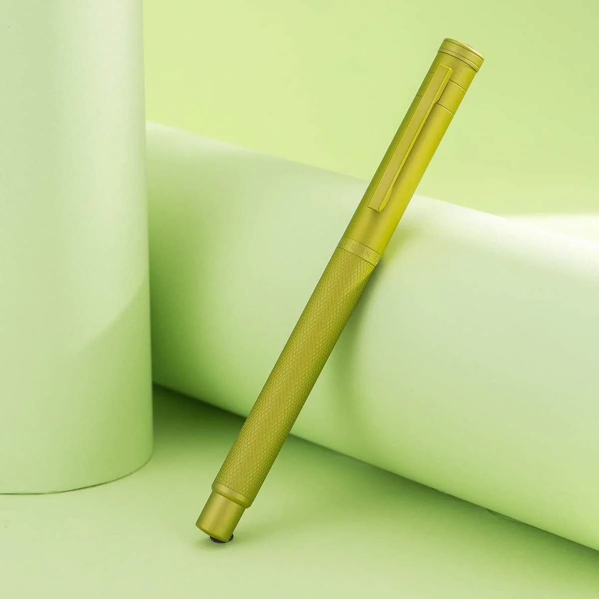 Asvine Mustard Yellow Blade Nib Fountain Pen 138mm (5.43 in) | Calligraphy Writing Instrument - view 3