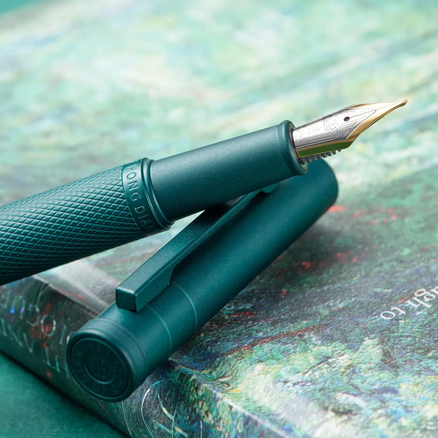 Asvine Green Forest Fountain Pen Blade Nib 11mm (0.43 in) | Classic Design Calligraphy Pen - view 7